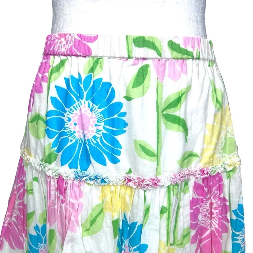 Lilly Pulitzer Tiered Skirt S Pleats Old Money Preppy  Resort Cruise Tennis Prep